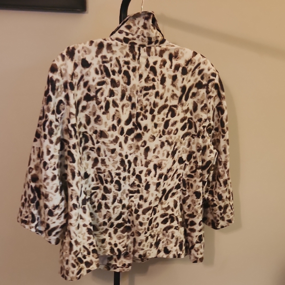 Sag Harbor Women's Animal Print Blazer Jacket - Picture 6 of 8